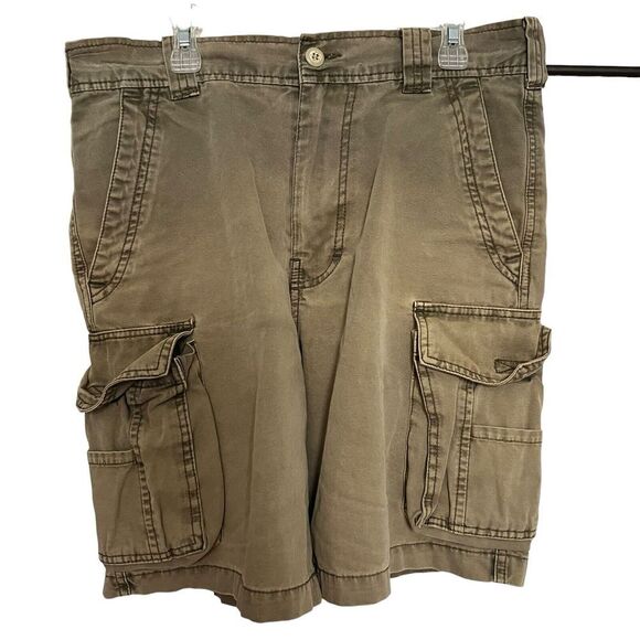 Reyn Spooner Men's Cargo Chino Shorts Size Small Olive Army Green - Picture 1 of 6